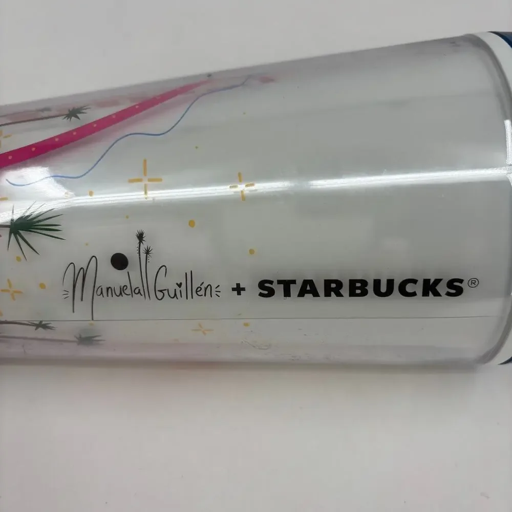 Starbucks x Manuela Guillen Tumbler Cup Venti 24 Oz with Lid‎ Straw